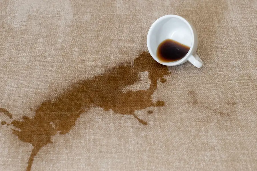 Premier Carpet Cleaning - furniture cleaning, coffee stain on beige couch, stain removal - Highland, Illinois
